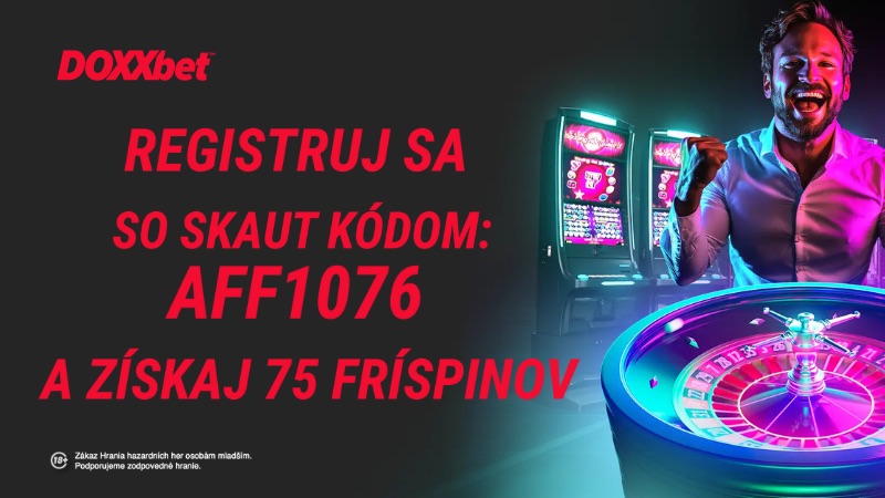 Doxxbet casino bonus bez vkladu 75 free spinov zadarmo