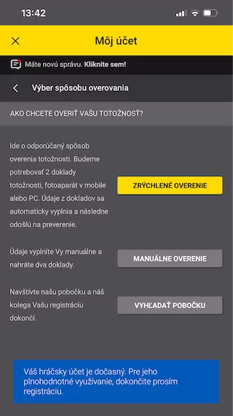 Overte svoju totožnosť