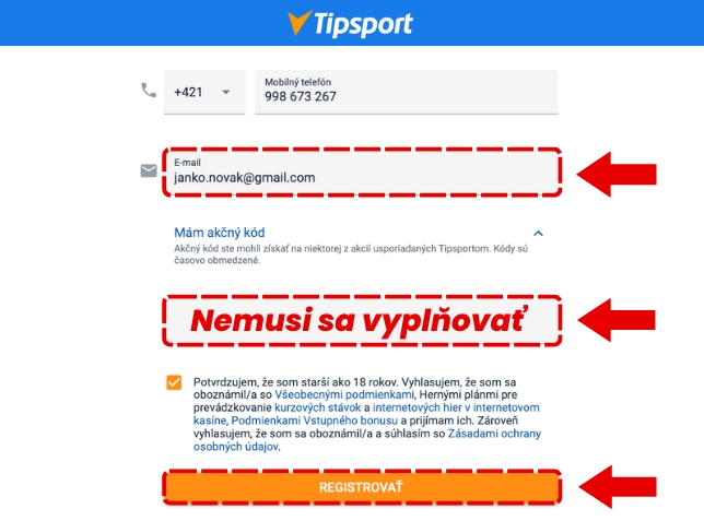 Tipsport akčný kód 2025