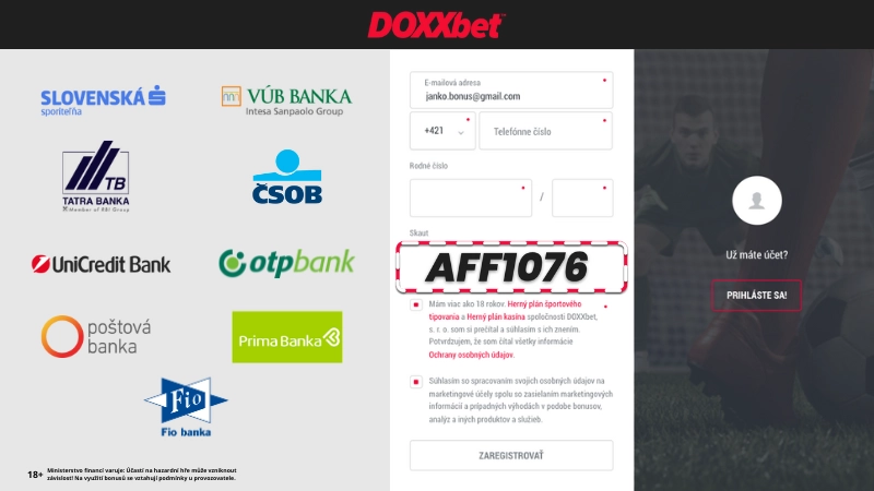 Doxxbet registrácia