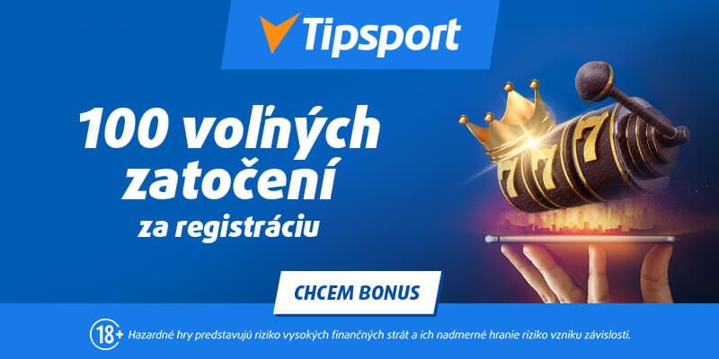 Tipsport 100 voľných zatočení za registráciu