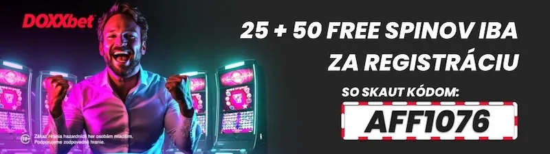 Doxxbet 75 free spinov pre nových hráčov za registráciu