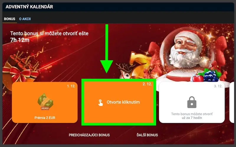 Ako sa zúčastnit Tipsport adventného kalendára