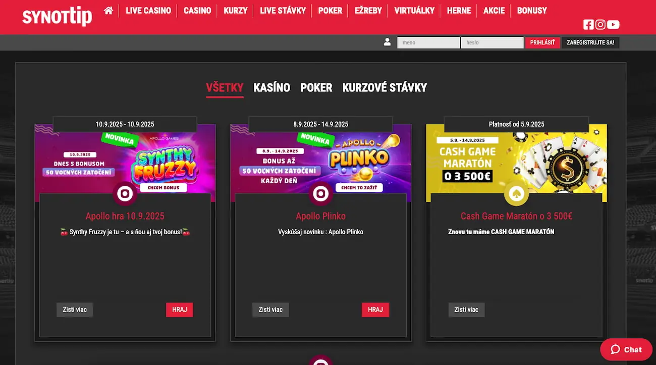 Synottip promo akcie