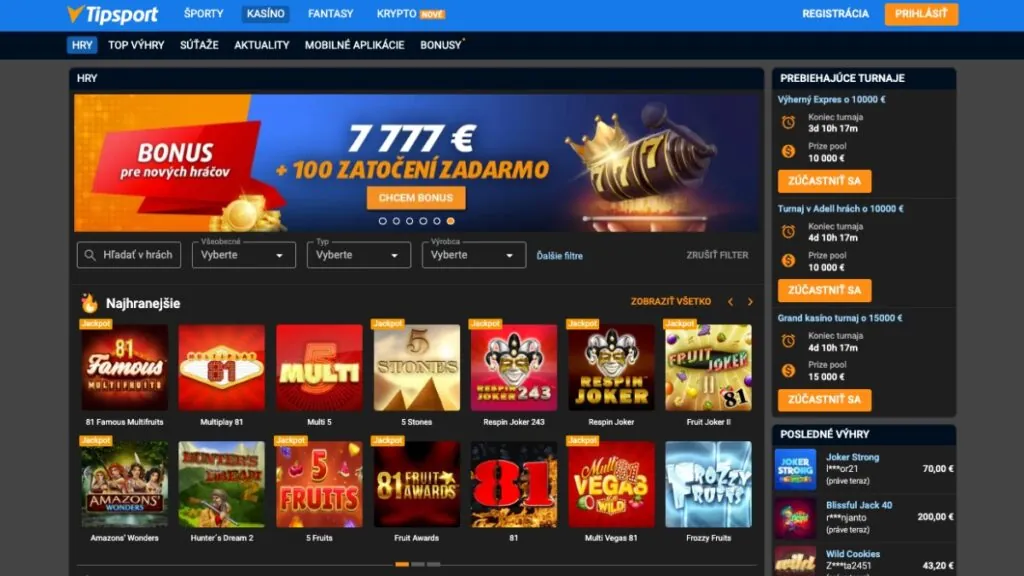 Tipsport casino recenzia